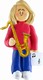 Female Musician Sax Ornament - Blonde
